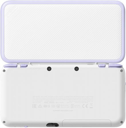 New Nintendo 2DS XL White Levander Tomodachi back