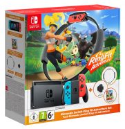 Nintendo Switch V2 Neon + Ringfit Adventure Bundle