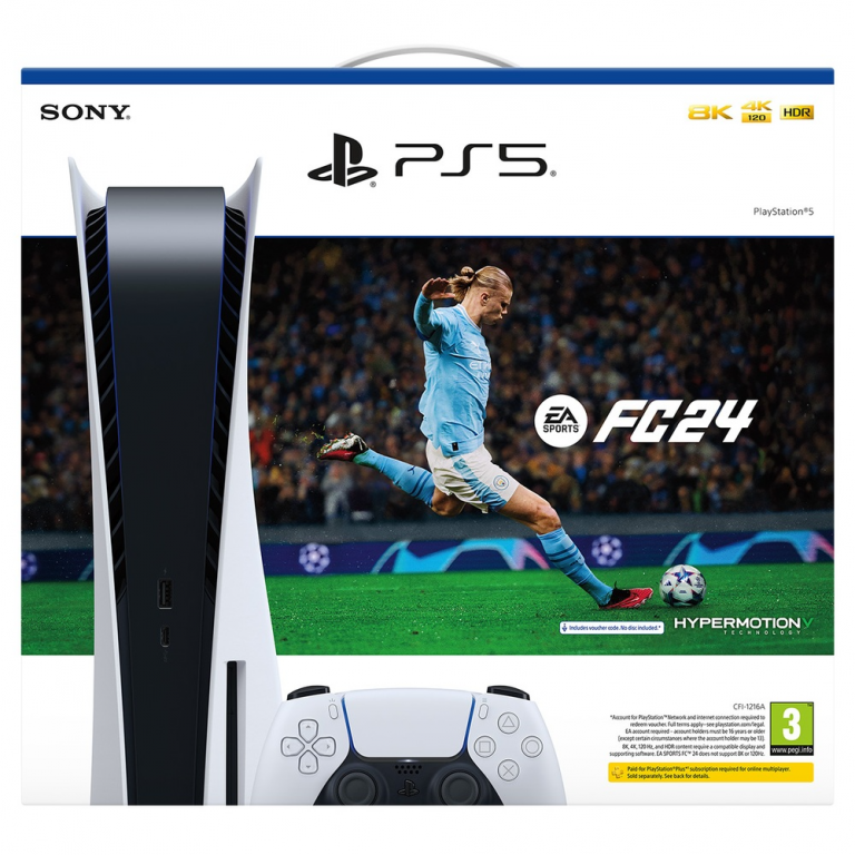 Sony PlayStation 5 Blu-Ray 825GB + EA Sports FC 24 | יבואן רשמי - vgs.co.il